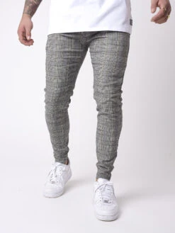 Pantalon Slim à Motif Carreaux 10 Pantalon Slim à Motif Carreaux -Monsieur Chic Soldes Boutique ih21403 3