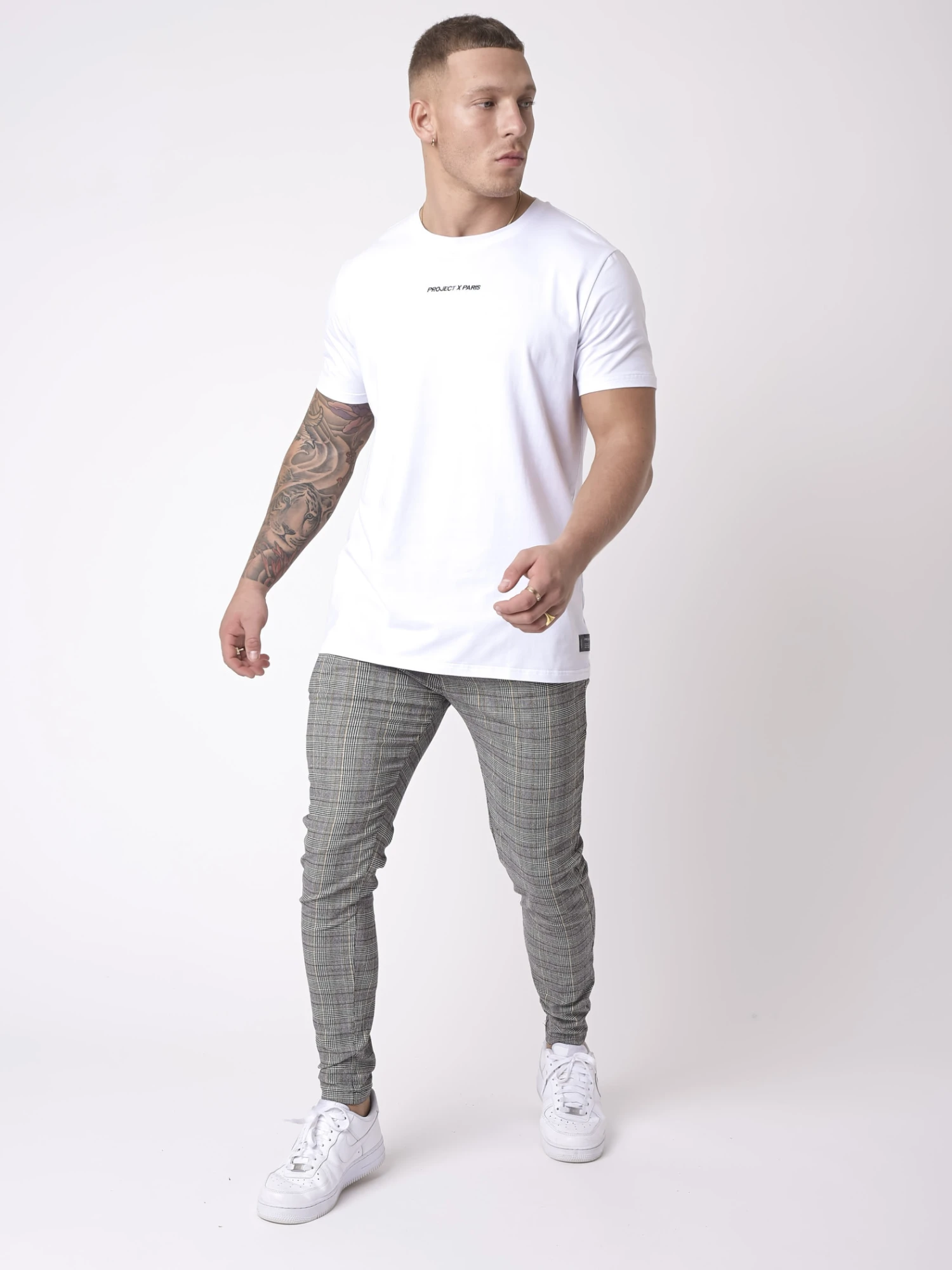 Pantalon Slim à Motif Carreaux 3 Pantalon Slim à Motif Carreaux