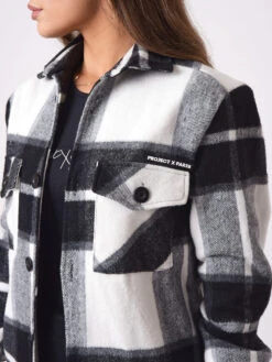 Surchemise Unisexe à Motif Carreaux Noir Et Blanc -Monsieur Chic Soldes Boutique ih21601 8