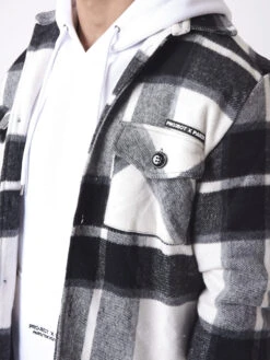 Surchemise Unisexe à Motif Carreaux Noir Et Blanc -Monsieur Chic Soldes Boutique ih21601 9