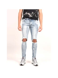 Jean Destroy Effet Taché -Monsieur Chic Soldes Boutique jean destroy effet tache 5