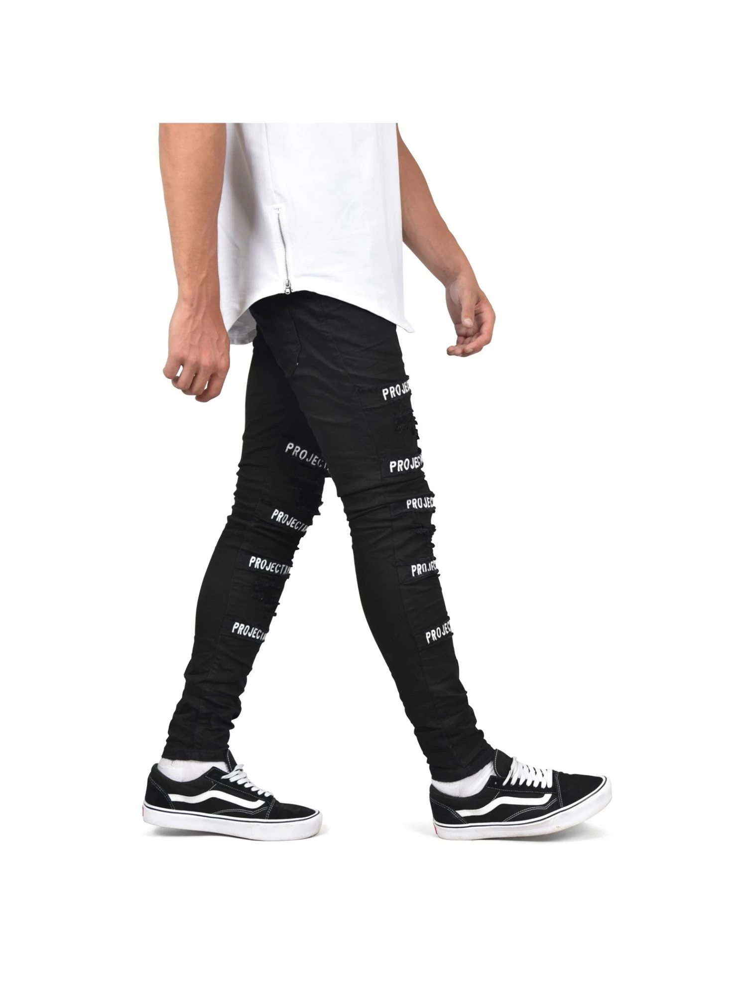 Jean Noir Skinny Avec Patchs 4 Jean Noir Skinny Avec Patchs – Image 2