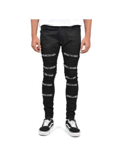 Jean Noir Skinny Avec Patchs 9 Jean Noir Skinny Avec Patchs -Monsieur Chic Soldes Boutique jean noir skinny avec patchs 88170002 2