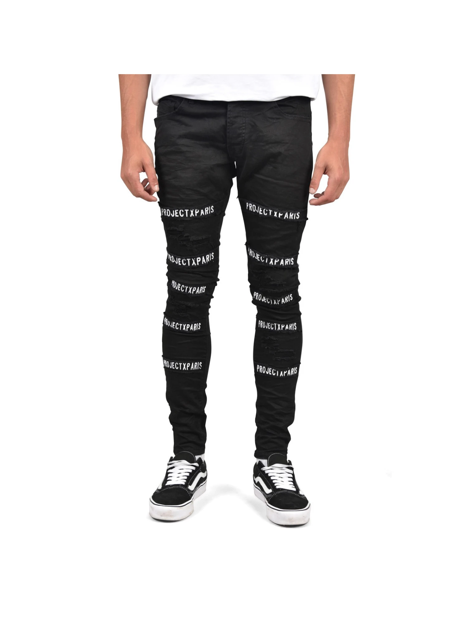 Jean Noir Skinny Avec Patchs 5 Jean Noir Skinny Avec Patchs – Image 3