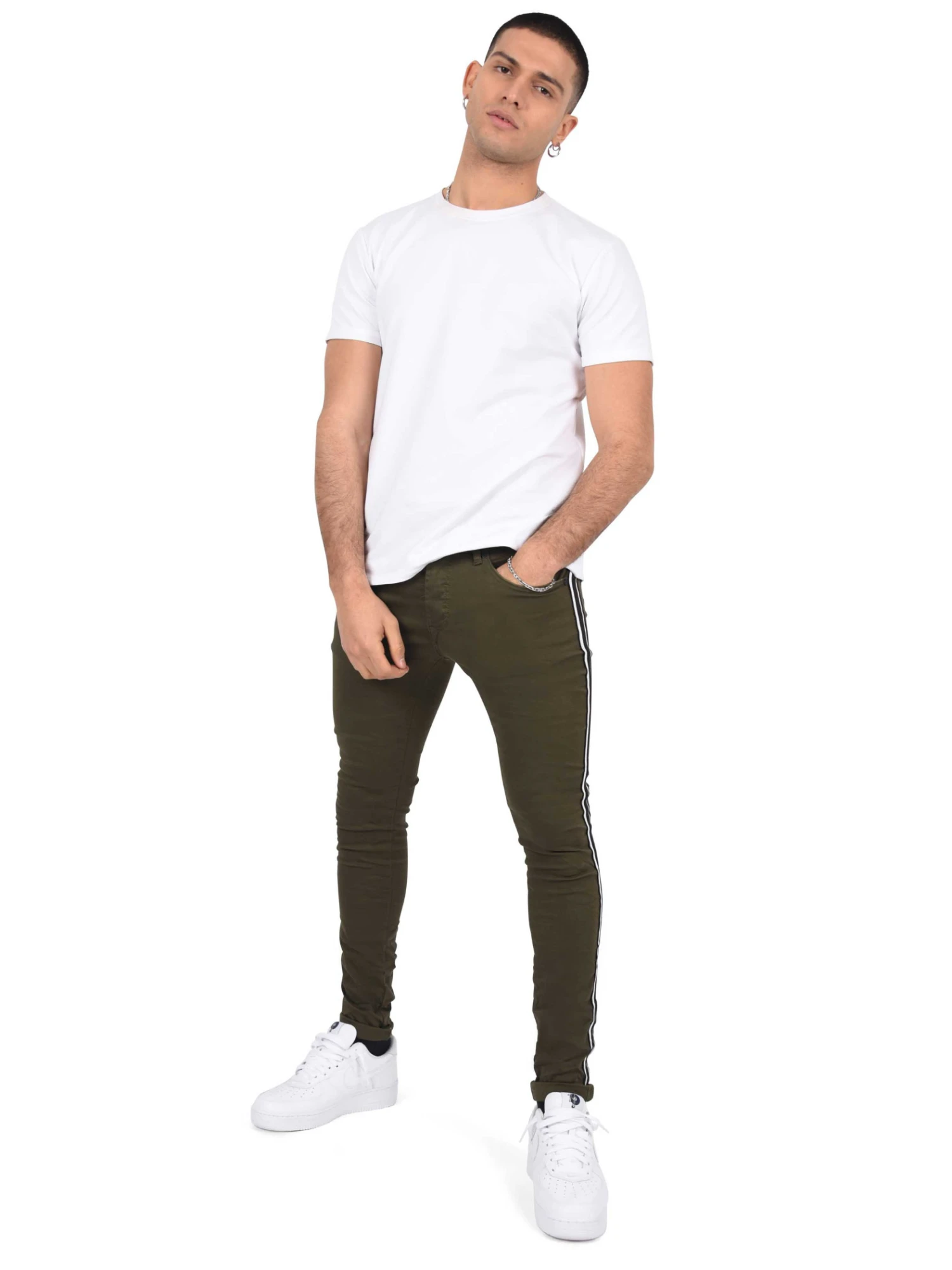 Jean Skinny Bandes Bicolores 3 Jean Skinny Bandes Bicolores