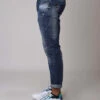 Jean Skinny Bleu Effet Délavé Et Tacheté -Monsieur Chic Soldes Boutique jean skinny bleu effet delave et tachete homme project x paris f19914