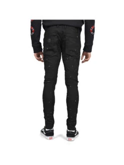Jean Skinny Destroy Effet Taches De Peinture