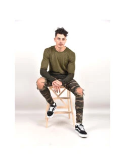 Jean Skinny Destroy CAMO 17 Jean Skinny Destroy CAMO -Monsieur Chic Soldes Boutique jean skinny destroy camo homme project x paris 5