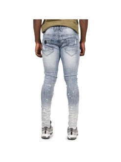 Jean Skinny Effet Tie And Dye Et Tacheté -Monsieur Chic Soldes Boutique jean skinny effet tie and dye taches de peinture 88170011 3
