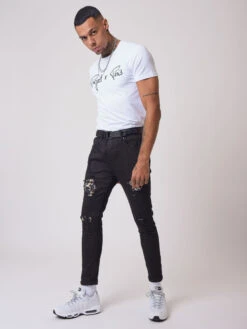 Jean Skinny Empiècement Baroque 10 Jean Skinny Empiècement Baroque -Monsieur Chic Soldes Boutique jean skinny empiecement baroque 2