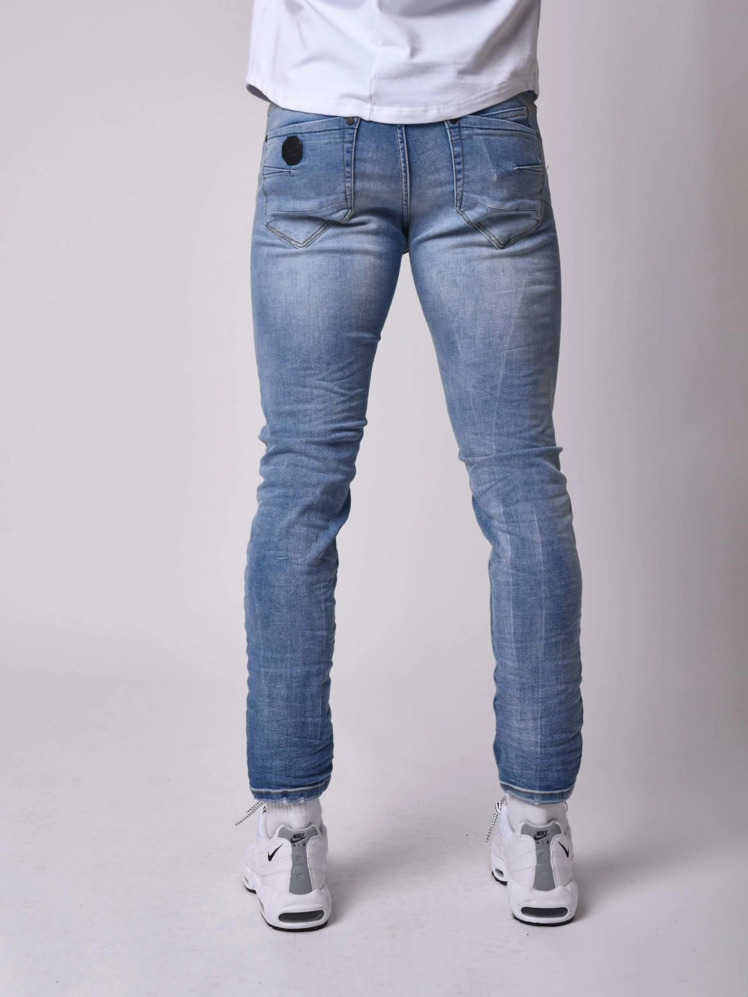 Jean Skinny Fit Délavage Bleu Clair Tacheté Effet Usé 9 Jean Skinny Fit Délavage Bleu Clair Tacheté Effet Usé – Image 7