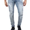 Jean Skinny Stretch Délavé Tacheté
