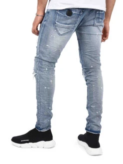 Jean Skinny Stretch Délavé Tacheté -Monsieur Chic Soldes Boutique jean skinny stretch delave tachete homme project x paris 2
