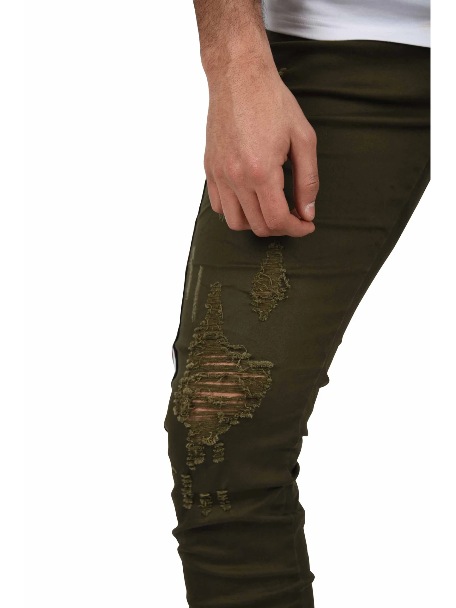 Jean Skinny Effet Destroy Bandes Sur Les Côtés 3 Jean Skinny Effet Destroy Bandes Sur Les Côtés