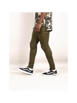 Jean Skinny Clouté -Monsieur Chic Soldes Boutique jeans cloute genoux 88179985 4