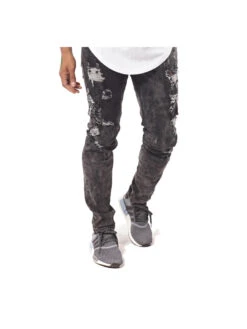 Jeans Slim Effet Destroy88169956 6 Jeans Slim Effet Destroy88169956 -Monsieur Chic Soldes Boutique jeans slim effet destroy 88169956 1