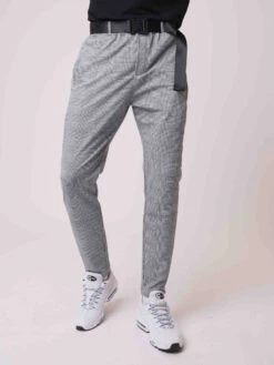 Pantalon à Carreaux Avec Ceinture -Monsieur Chic Soldes Boutique pantalon a carreaux avec ceinture 1