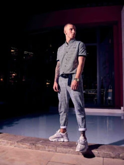 Pantalon à Carreaux Avec Ceinture -Monsieur Chic Soldes Boutique pantalon a carreaux avec ceinture 4