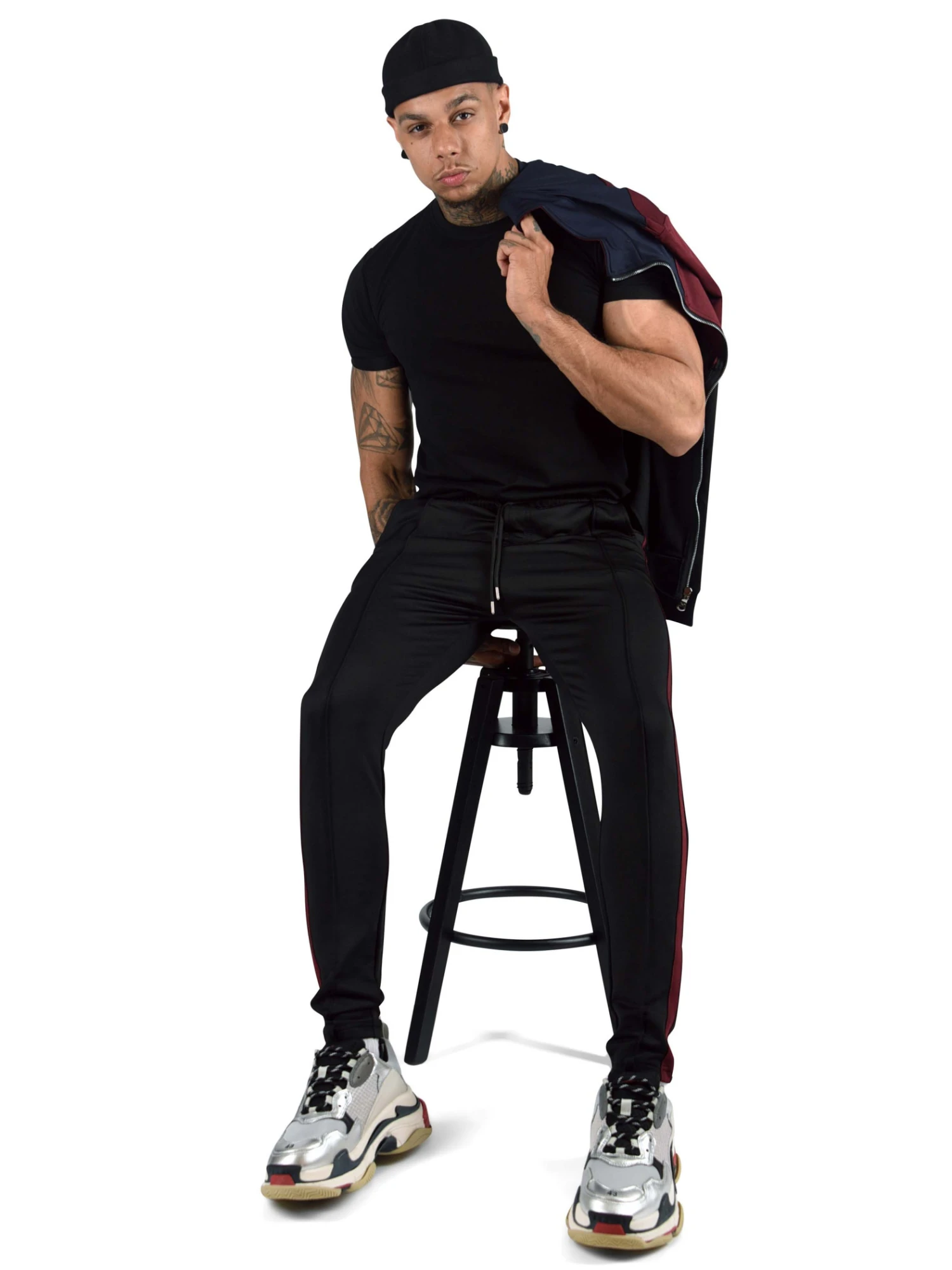 Pantalon De Jogging à Bandes Contrastées 4 Pantalon De Jogging à Bandes Contrastées – Image 2