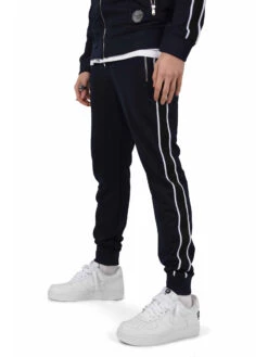 Pantalon De Jogging Bandes Latérales Bicolores Contrastantes -Monsieur Chic Soldes Boutique pantalon de jogging bandes laterales bicolores contrastantes homme project x paris 3