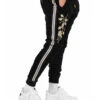 Pantalon De Jogging Velvet Bandes Contrastantes Et Patch Floral Doré -Monsieur Chic Soldes Boutique pantalon de jogging velvet bandes contrastantes et patch floral dore homme project x paris