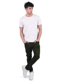 Pantalon Slim à Bord-côtes Bicolore -Monsieur Chic Soldes Boutique pantalon slim a bord cotes bicolore 88180038kh 1