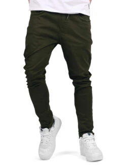 Pantalon Slim à Bord-côtes Bicolore -Monsieur Chic Soldes Boutique pantalon slim a bord cotes bicolore 88180038kh 2