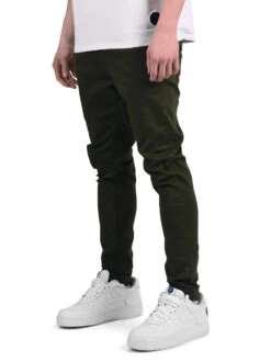 Pantalon Slim à Bord-côtes Bicolore -Monsieur Chic Soldes Boutique pantalon slim a bord cotes bicolore 88180038kh 3