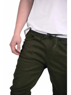 Pantalon Slim à Bord-côtes Bicolore -Monsieur Chic Soldes Boutique pantalon slim a bord cotes bicolore 88180038kh 4