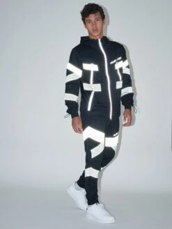 Pantalon Style Biker Réfléchissant -Monsieur Chic Soldes Boutique pantalon style biker reflechissant 2040088 3