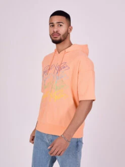 Sweat à Capuche Manches Courtes Logos Arc En Ciel 12 Sweat à Capuche Manches Courtes Logos Arc En Ciel -Monsieur Chic Soldes Boutique sweat a capuche manches courtes logos arc en ciel 4