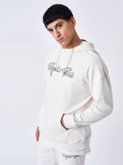 Sweat à Capuche Contour Du Logo Brodé -Monsieur Chic Soldes Boutique sweat a capuche soft contour du logo brode 4