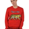 Sweat Brodé Tiger Liseré Contrastant 1 Sweat Brodé Tiger Liseré Contrastant -Monsieur Chic Soldes Boutique sweat brode tiger lisere contrastant homme project x paris