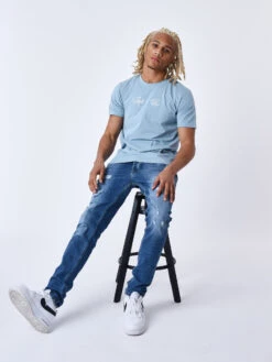 Tee-shirt Essentials Broderie Relief Project X Paris -Monsieur Chic Soldes Boutique t221013 1