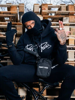 Sweat à Capuche Full Logo Broderie -Monsieur Chic Soldes Boutique t222006 3