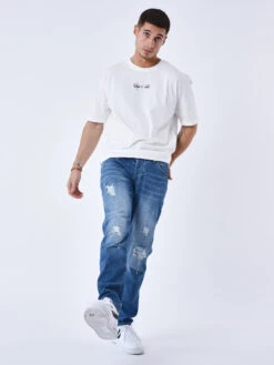 Jean Regular Déchiré Avec Trous -Monsieur Chic Soldes Boutique t239009 2