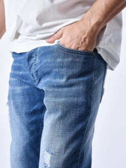 Jean Regular Déchiré Avec Trous -Monsieur Chic Soldes Boutique t239009 4