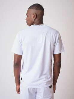 Tee-shirt En Mesh Broderie Logo -Monsieur Chic Soldes Boutique tee shirt avec poche transparente 3