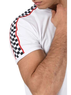 Tee Shirt Bandes Damier Et Liserés