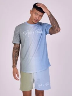 Tee-shirt Bicolore Dégradé -Monsieur Chic Soldes Boutique tee shirt bicolore degrade 2