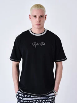 Tee-shirt Classique Brodé -Monsieur Chic Soldes Boutique tee shirt classique brode 1