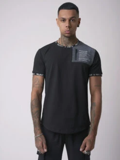 Tee-shirt Empiècement Et Message Texte 15 Tee-shirt Empiècement Et Message Texte -Monsieur Chic Soldes Boutique tee shirt empiecement et message texte 6