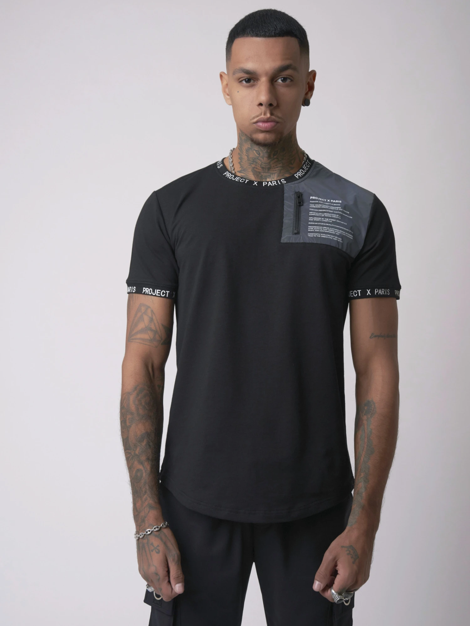 Tee-shirt Empiècement Et Message Texte 9 Tee-shirt Empiècement Et Message Texte – Image 7