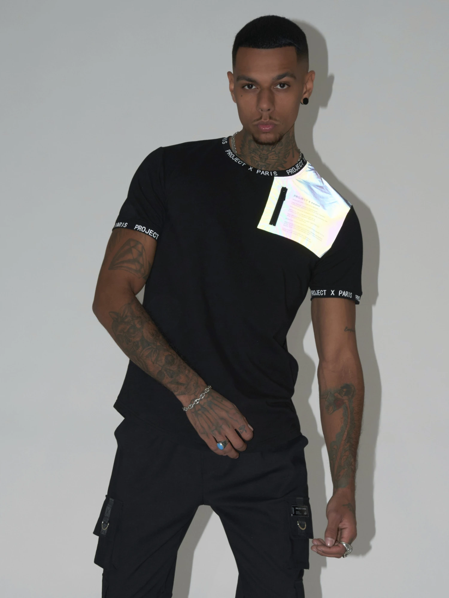 Tee-shirt Empiècement Et Message Texte 3 Tee-shirt Empiècement Et Message Texte