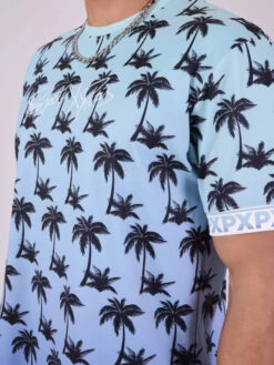 Tee-shirt Imprimé Palmier Dégradé -Monsieur Chic Soldes Boutique tee shirt imprime palmier degrade 4