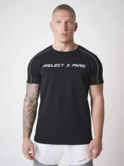 Tee-Shirt Logo Et Piping Réfléchissant