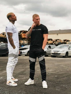 Tee-Shirt Logo Et Piping Réfléchissant -Monsieur Chic Soldes Boutique tee shirt logo et piping reflechissant 2010128 3