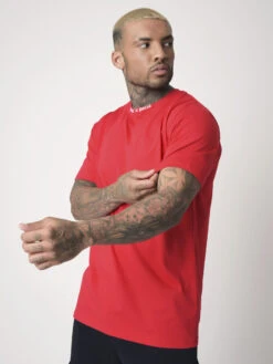 Tee-Shirt Loose Broderie Logo Gothique -Monsieur Chic Soldes Boutique tee shirt loose broderie logo gothique 2010143 2