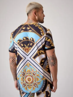 Tee-shirt Motif Baroque "Baba Collab" -Monsieur Chic Soldes Boutique tee shirt motif baroque 2010121 2