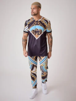 Tee-shirt Motif Baroque "Baba Collab" -Monsieur Chic Soldes Boutique tee shirt motif baroque 2010121 3